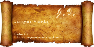 Jungen Vanda névjegykártya